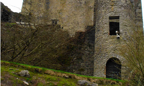 looking up at a castle